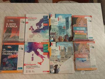 lotto 9 libri scolastici  in blocco,come da foto.