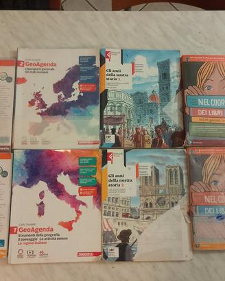 lotto 9 libri scolastici  in blocco,come da foto.