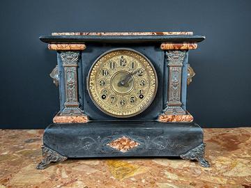 Antico Orologio Legno Effetto Marmo