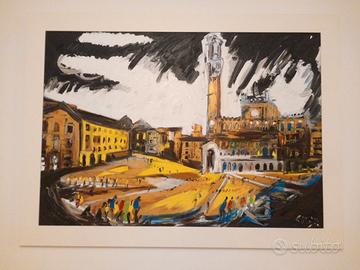 Quadro del maestro Alfonso Mangone Siena