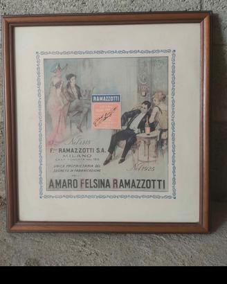 quadro pubblicitario  " Amaro Felsina Ramazotti"