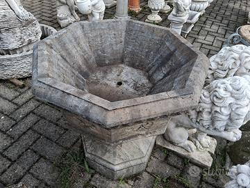 vaso esagonale in pietra