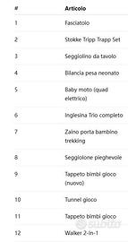 prodotti bimbi 0-3 anni