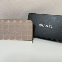 CHANEL portafogli originale NUOVO in tessuto beige