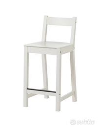 4 Sgabelli IKEA da bar in legno bianco