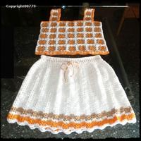 TOP E MINIGONNA – COMP. ESTIVO COTONE  (uncinetto)