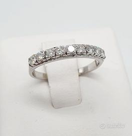 COD.682A.25 ANELLO RIVIERA ORO BIANCO 18K 750