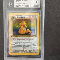 Pokemon dragonite holo prima edizione ita BGS