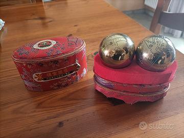 Palle Baoding Sonore Cinesi con Scatola Decorata
