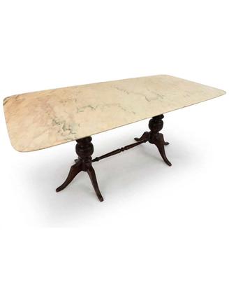 Tavolo in marmo e legno