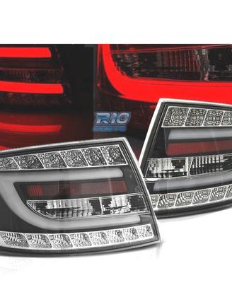 FANALI PER AUDI A6 C6 04-08 SEDAN LED NERI 7PIN
