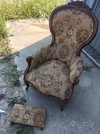 Poltrona antica tipo bergere