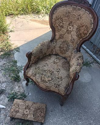 Poltrona antica tipo bergere