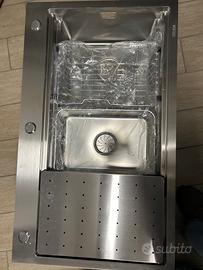 Lavandino cucina in acciaio inox 85x50