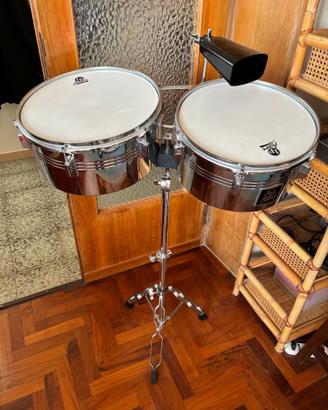 Timbales LP Aspire 13"/14" + stand e cowbell