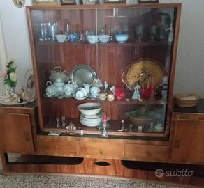 credenza cristalliera antico d'epoca vintage