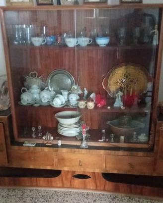 credenza cristalliera antico d'epoca vintage