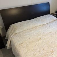 Letto matrimoniale con contenitore e materasso