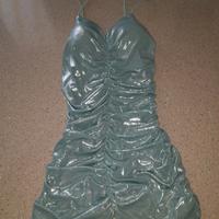 vestito menta glitterato