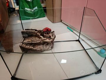 acquario tartarughiera con casetta e mulino