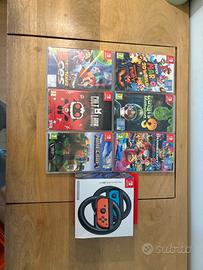 Lotto 6 giochi Nintendo Switch usati vari+ volanti