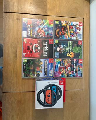 Lotto 6 giochi Nintendo Switch usati vari+ volanti