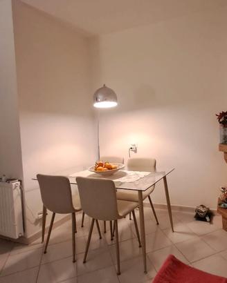 Tavolo rettangolare vetro temperato 140x80 cm