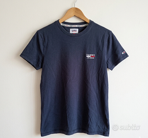 T-shirt Tommy Jeans blu navy uomo S logo frontale
