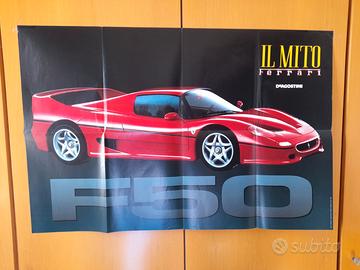 FERRARI poster Edizioni De Agostini--Novara--Mint-