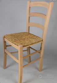 Sedia legno e paglia