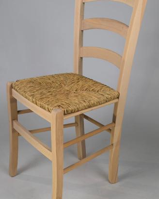 Sedia legno e paglia