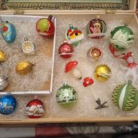 palline addobbi  Natale vetro/plastica vintage