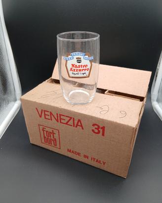 Set 6 Bicchieri Birra Nastro Azzurro Peroni Vintag