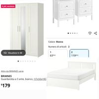 Camera da letto matrimoniale completa bianca