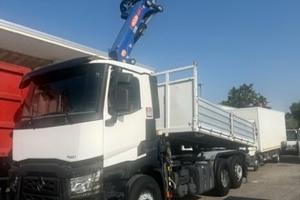 Motrice Renault v440 cassone ribaltabile con gru