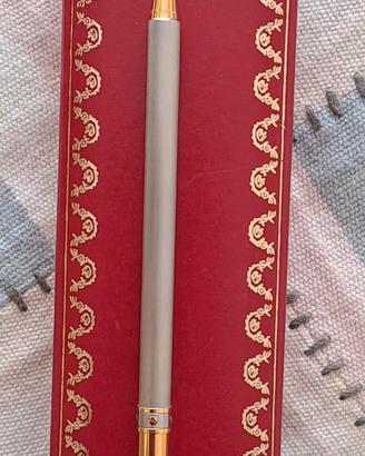 Penna Must de Cartier  spazzolata e placatura oro 