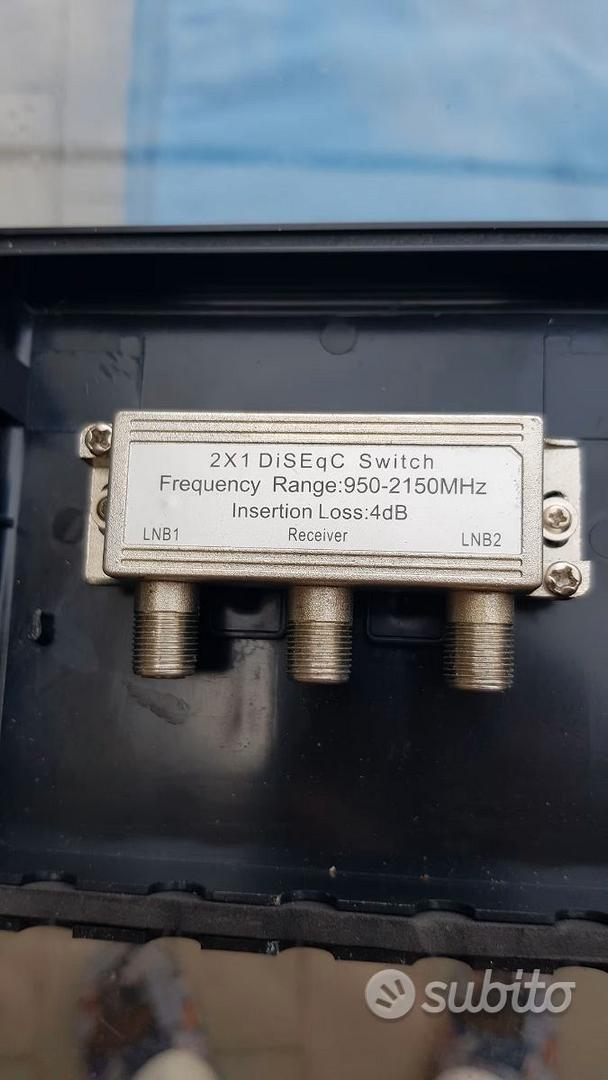 SWITCH DISEQC HQ 2/1 X RICEVERE 2 SATELLITI CON 1 CAVO