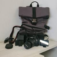 Canon EOS 250D + Zaino + 2 Batterie+  Obiett 18-55