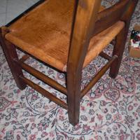 sedia legno rustica