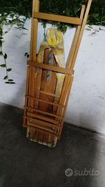 TAVOLA DA STIRO IN LEGNO ROBUSTA VARIE ALTEZZE TOP