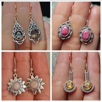 Orecchini in argento 925 e vere pietre naturali: