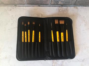 Set 9 pennelli artisti con astuccio Daler&Rowney