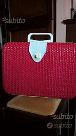 Valigetta paglia Vienna rigida rossa