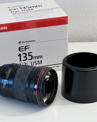 Canon EF 135 mm F2 L USM obiettivo con scatola