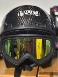 casco Simpson in carbonio taglia L  +occhiali