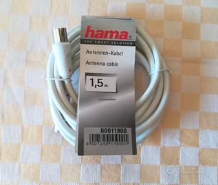 Cavo coassiale antenna HAMA per TV mt. 1,5 bianco
