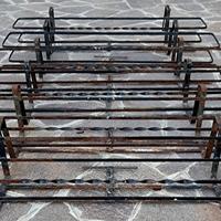 Set di 6 espositori di colore nero vintage per pia