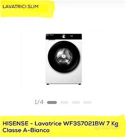 LAVATRICE HISENSE SLIM 7 KG - classe A
