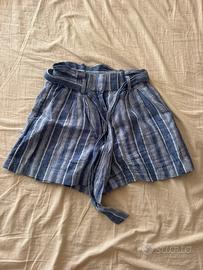 Pantaloncino a righe blu e azzurre taglia 34