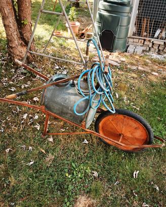 pompa irroratrice  a carriola - rame